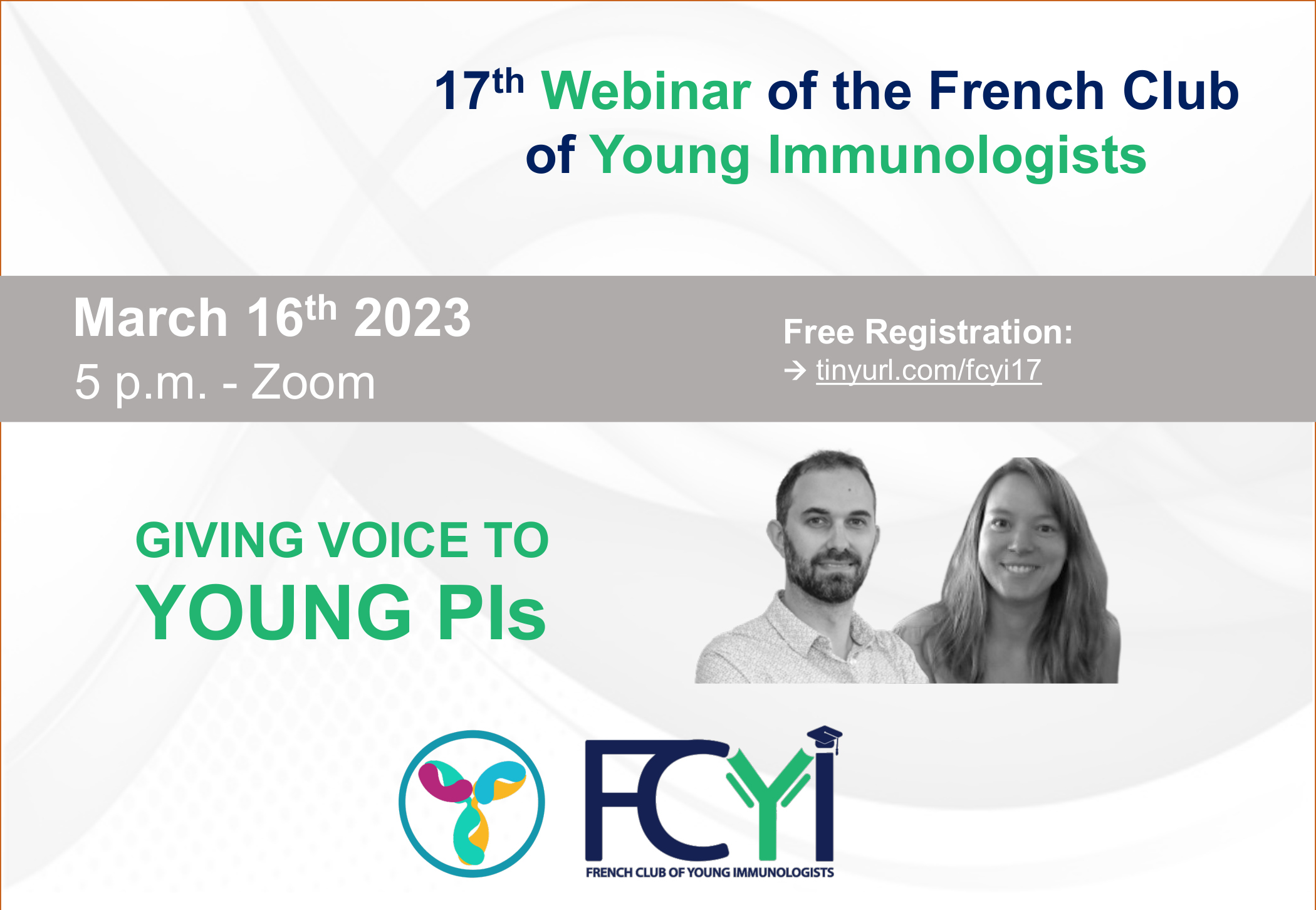 17th FCYI Webinar – Young PIs – Immunotherapies • French Society for  Immunology